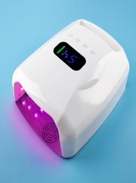 Nail Dryers 28800mAh Rechargeable UV Lamp Red Light 96W Glue Baker Manicure LED Potherapy Professional1301427