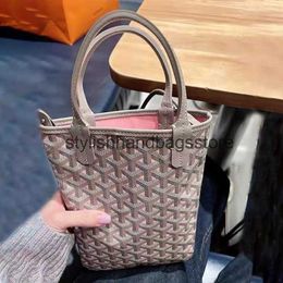 Totes Cross Body New 2023 Fashionable Dog Teeth Tote Bag Made of Genuine Leather Versatile Mobile Phone Handheld One Shoulder Crossbody Womens H240417