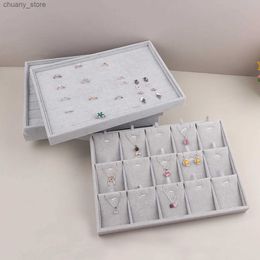 Accessories Packaging Organisers Velvet Jewellery Display Stackable Exquisite Holder Portable Ring Earrings Necklace Organiser Box Y240417