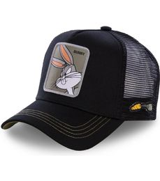 BUNNY Mesh Cap Cartoon Dad hat Anime Patch Trucker baseball cap Snapback Men and women Summer breathable outdoor leisure caps264F3364510