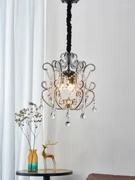 Chandeliers American Crystal Chandelier French Hallway Balcony Entrance Light European Staircase Cloakroom Foyer