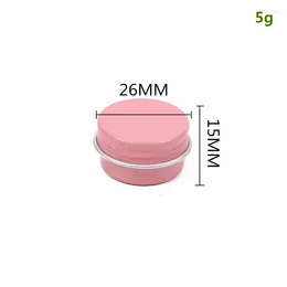 Bottles 200pcs 5g Pink Aluminium Tins Round Metal Tin Container With Screw Cap Bottle For Cosmetic Lip Cream