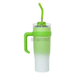 Mugs Stainless Steel Large Capacity Thermal Water Bottle Travel Car 40 Oz Tumbler with Handle Straw Cup Drinkware Thermo Bottle New 240417