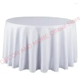 Table Cloth 10PCS Polyester Jacquard Solid Linen Square Red White Gold Cloths El Banquet Wedding Cover Round Tablecloth