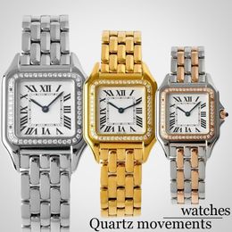 watch designer movement watches high quality Watches quartz movement 22 or 27MM Sizes Stainless Steel Diamond dial Sapphire fashions silver Luxury Woman Watches