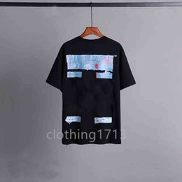 2024 New off Mens T-shirts Designer Luxury Clothing Mens Tee Shirts and Women Loose Man Casual Street graffiti Shirt Sweatshirt Short Sleeve Tshirts