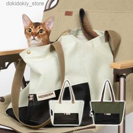 Dog Carrier Soft Sided Cat Carrier Bag Breathable Pet Handbag Waterproof Portable For Cats Dogs Small Animalstravel Accessories one-Shoulder L49
