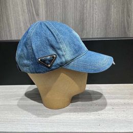 Tie New Dyed Hat p Pras European Designer Denim Tanning Versatile Classic Unisex Couple Duck Tongue Baseball Hat M5QP