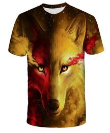 Lovers Wolf Printed T Shirts Men 3d T Shirts Drop Ship Top Tee Short Sleeve Camiseta Round Neck Tshirt Fashion Casual Brand5398127