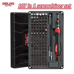 DELIXI ELECTRIC 107 in 1 Precision Screwdriver Set Screwdriver Head Set Mini Screwdriver Set With Portable 240318