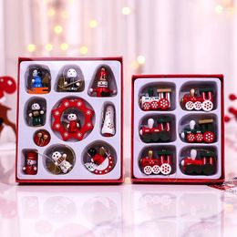 Christmas Decorations Wooden Pendant Gifts Train Decoration For Kids Ornaments Home Decor Navidad Year Gift 2024