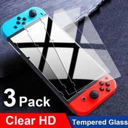 Players 1/2/3PCS Protective Glass For Nintend Switch Tempered Glass Screen Protector for Nintendos Switch Oled Lite NS Accessories Film