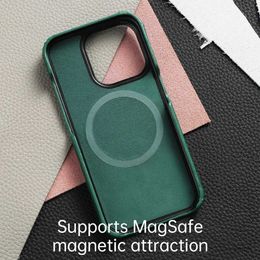 Cell Phone Cases for Case for phone 15 Pro Max 15Pro Natural Lychee Leather Shockproof Magnetic Luxury Phone Back Cover