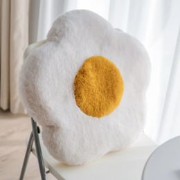 Nordic Imitation rabbit fur flower cushion sofa cushion pillow memory foam cushions home decor thick cushion chair cushion