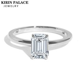 Kirin 3CT Ring for Women WhiteYellowRose Gold 79 Emerald Cut DVVS1 Solitaire Engagement Wedding 240417