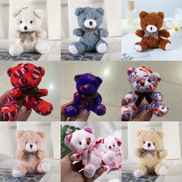 Dumb and Cute Little Dixiong Pendant Plush Doll Bear Doll Little Doll Bag Soft Accessories Keychain