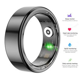 SMART RING Militärkvalitet Rostfritt stål Skal Health Heart Sleep Monitor IP68 3Atm Waterproof Sport Ring Smart 240327