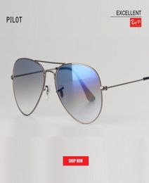 excellent quality black lens Sunglasses Men uv400 Brand Designer sun glasses Fashion aviation Driving SunGlass brown gradient lens7020672