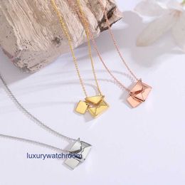 Simple Luxury Tiffenny Brand Pendant Necklace T Jia Di Boutique Jewelry Valentines Day Gift Envelope