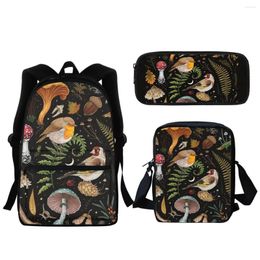 School Bags Fashion Fantasy Mushroom Design Bag Girls High Quality Travel Zipper Backpack Casual Lunch Satchel Learning Tools