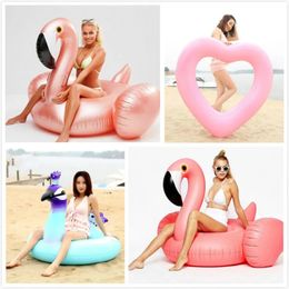 Giant Swan Watermelon Floats Pine Flamingo Swimming Ring Unicorn Inflatable Pool Float For Child Adult Water Toys 240412