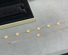Luxury VA brand Designer pendant Necklaces 18K Gold cross chain mini clover 4 Leaf 6 Flower choker shining diamond crystal cz zirc6770154