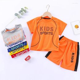 Clothing Sets Children Boys Girls Summer Short Sleeve Sport T Shirt Shorts Pants Clothes Baby Kids Quick Drying Sports Suit For 1-10Years