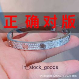 High End designer bangles for carter Full Diamond Bracelet Fashionable and Popular Pair Wide Full Sky Star V Gold Bracelet Original 1:1 With Real Logo