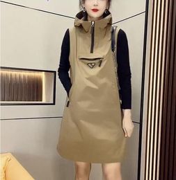 Designer Women Sexy Dresses Lady Triangle Hot selling sleeveless vest Party club black hoody Dress Basic Casual Dresses Skirts