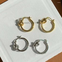 Hoop Earrings Fashion Woman 2024 Gold 925 Sterling Silver Personalised Tie A Knot Small