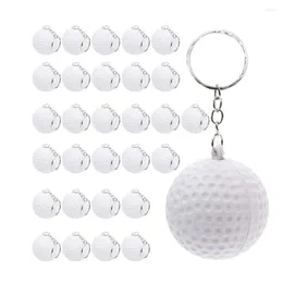 Keychains White PU Golf Ball Keychain Bulk Set (1.57 Inches 30 Pack) Accessories