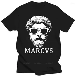 Men's Polos Tshirt Men Cotton Tops Stoicism Philosopher King Marcus Aurelius Stocism Philoso Black T Shirt