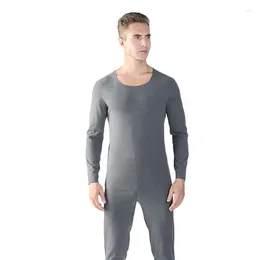 Men's Thermal Underwear Sets For Men Winter Thermo Long Johns Clothes Thick Clothing Solid Colour L-9XL