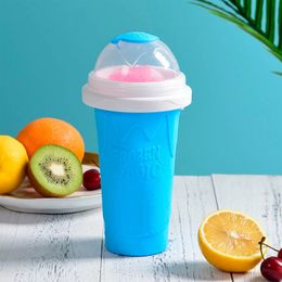 Summer Squeeze Homemade Juice Water Bottle Quick-Frozen Smoothie Sand Cup Pinch Fast Cooling Magic Ice Cream 240415