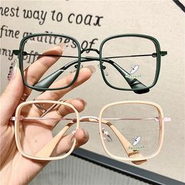 Sunglasses 2024 Trends Office Anti Blue Light Oversized Glasses Computer Women Blocking Gaming Big Size Men Eyeglasses Frame