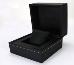 Wholesaler High quality 2019 NEW black leather Watch Box for Gift Boxes Papers Card1858057