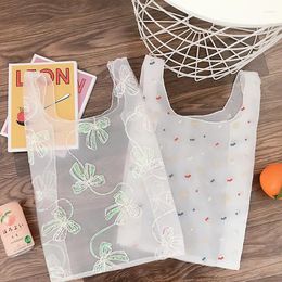 Bag Ladies Fresh Tote Double Mesh Cloth Women Embroidery Flowers And Bows Handbag High Quality Eco Shopping Purses For Girls