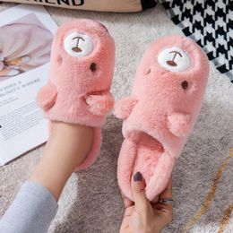 Slippers Winter Plush For Women Men Unisex Cute Koala House Shoes Indoor Outdoor Cosy Home Flip Flops Closed Toe Funny