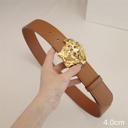 Designer Belt For Men Ceinture Luxury Head Leather Women Belts Fashion Nice Waistband Classic Belt Width 4.0cm