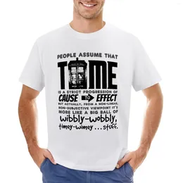 Men's Polos Wibbly-Wobbly Timey-Wimey...Stuff. T-Shirt Quick Drying Summer Top Oversizeds Fruit Of The Loom Mens T Shirts