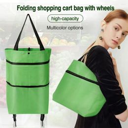 Storage Bags Foldable Shopping Bag Reusable Tote Pouch Women Travel Handbag Fashion Shoulder