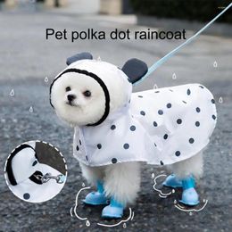 Dog Apparel Comfortable Rain Jacket Polyester Taffeta Poncho 3D Ears Design Wide Brim Hat Windproof
