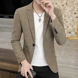 Men's Suits Spring Autumn Suit Jacket Fashion Dress Coat Men Blazer Casual Business Costume Homme