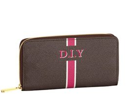 Wallets personalisation streak letter Custom DIY Customised Personalised Customising Name Zip wallet Card case G1