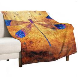 Blankets Dragonfly In Amber Throw Blanket Decoratives Beautifuls