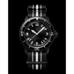 2024 Sports Automatic Mechanical Men's Watches Bio Ceramic BP United Five Oceans Watch Transparent Back Luminous World Time