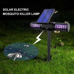 Mosquito Killer Lamps Solar Mosquito Lamp Outdoor Mosquito Prevention LED Lamp Fly Insect Mosquito Lamp Waterproof YQ240417