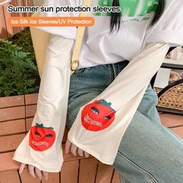 Knee Pads Sun Protection Women's Loose Arm Sleeves Summer Cooling Fashion Cute Fingerless Glove Sunscreen Cover