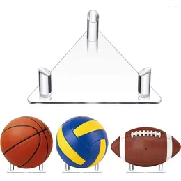 Decorative Plates 1Pcs Acrylic Ball Stand Display Holder Sports Equipment Storage Rack For Football Volleyball Soccer Bowling