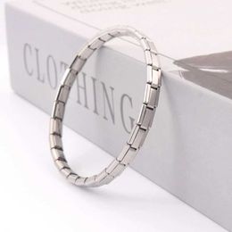 Bangle F19D Sweet Girls Stainless Steel Bracelet Cute Punk Cool Italian Bangles Bracelet for Women Party Club Korean Fashion JewelryL240417